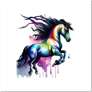 Watercolor Horse Posters and Art